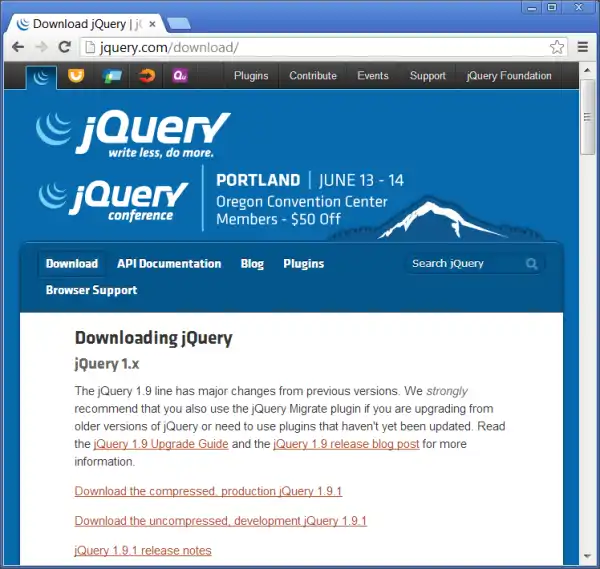 Download jQuery